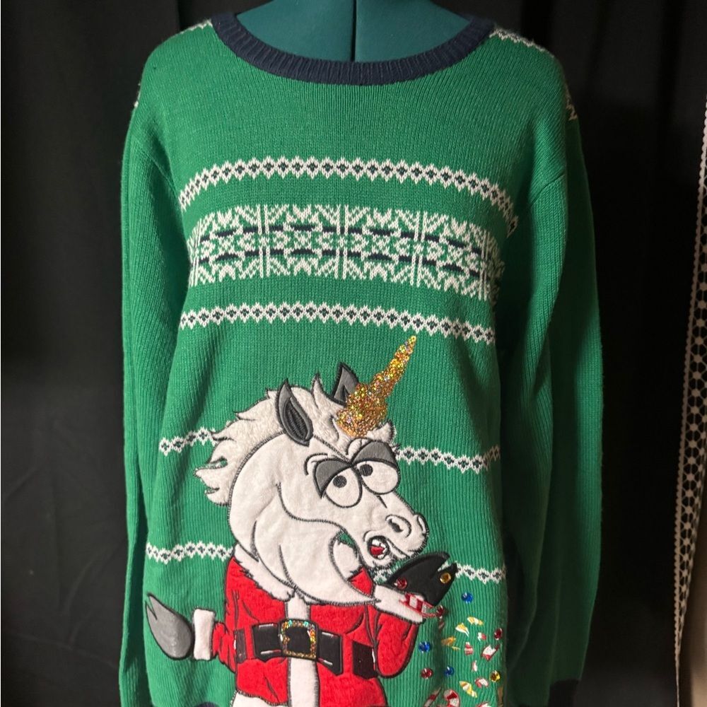 Jolly Sweaters Green Holiday Sweater